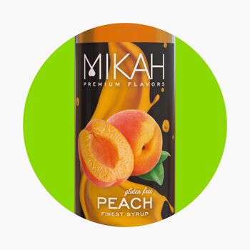 Mikah Premium Flavors Sirop - Pêche (Pêche) 1L 2
