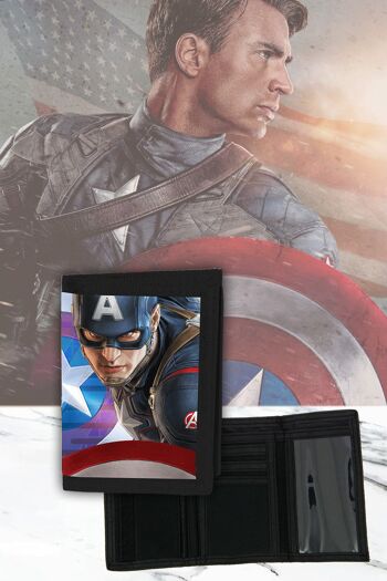 Portefeuille Velcro Lenticulaire 3D Marvel Avengers Comics Age of Ultron - Captain America 7