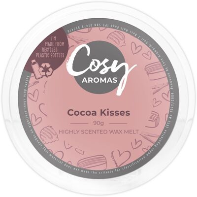 Bisous au cacao (90 g de cire fondue)