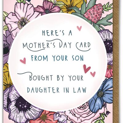 Funny Mother's Day Card - Bought By Daughter In Law