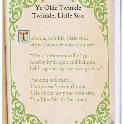 Funny Card - Twinkle Twinkle