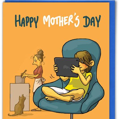 Funny Mother's Day Card - Mummy iPad