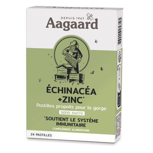 PROPOLENTUM® Echinacéa + Zinc – Pastilles pour la gorge - Aagaard
