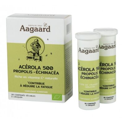 Acérola 500  mg - Propolis - Echinacéa à croquer