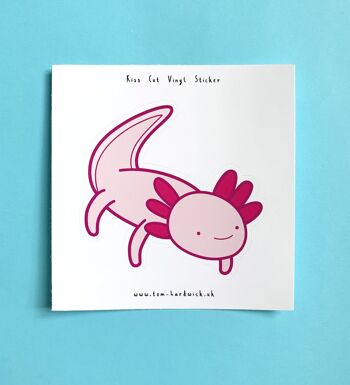 Axolotl Kiss Cut Sticker 1