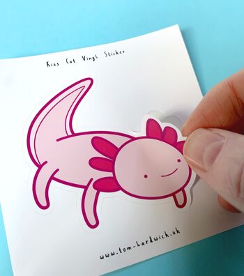 Axolotl Kiss Cut Sticker 2