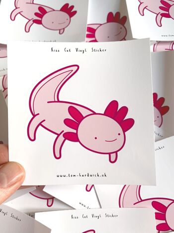 Axolotl Kiss Cut Sticker 3