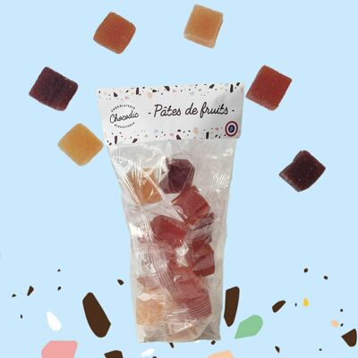 CHOCODIC - SACHET PÂTES DE FRUIT MAISON EMBALLÉES INDIVIDUELLEMENT 130g | Chocolat Pâques noel | Collection éclats