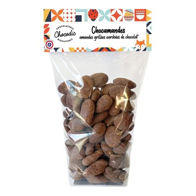 Chocodic -sachet chocamande amande enrobée de chocolat noir 73% de cacao 200g