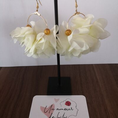 Orecchini di fiori, creoli, estate, cerimonie, matrimonio, orecchini grandi, colorati, estate _ 2