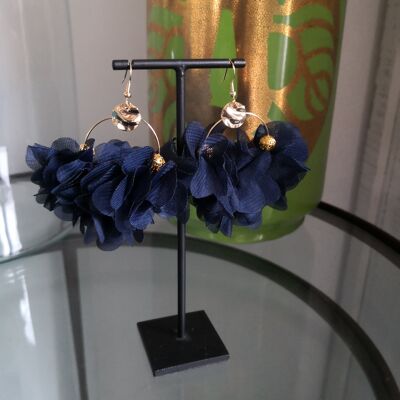 Flower earrings, Creoles, summer, ceremonies, wedding, large earrings, colorful, summer _ 9