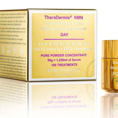 TheraDermis NMN DAY - Intense Face & Skin Rejuvenation - Smooth & Soften - DAY + EVENING - Double Pack 200 Facials