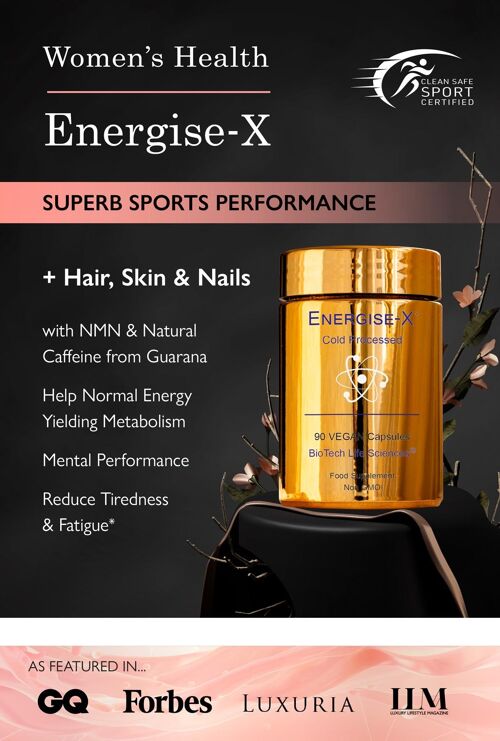 Women Superb Performance & Energy Professional Gift Set- Energy Metabolism, Reduce Tiredness & Fatigue, Help Nervous System & Immune System Function - Excellent: 5 x 90 caps Energise-X + Energise 1,2,3 & 4