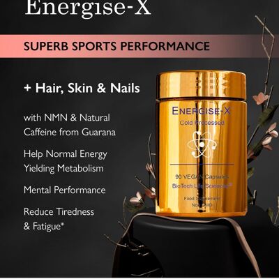 Women Superb Performance & Energy Professional Gift Set- Energy Metabolism, Reduce Tiredness & Fatigue, Help Nervous System & Immune System Function - Excellent: 5 x 90 caps Energise-X + Energise 1,2,3 & 4