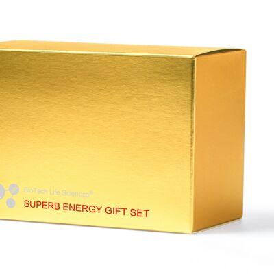 Juego de regalo profesional Superb Performance & Energy: Metabolismo energético, reduce el cansancio y la fatiga, ayuda al funcionamiento del sistema nervioso y del sistema inmunitario - Energise-X 30 caps + Energize 1 45 caps