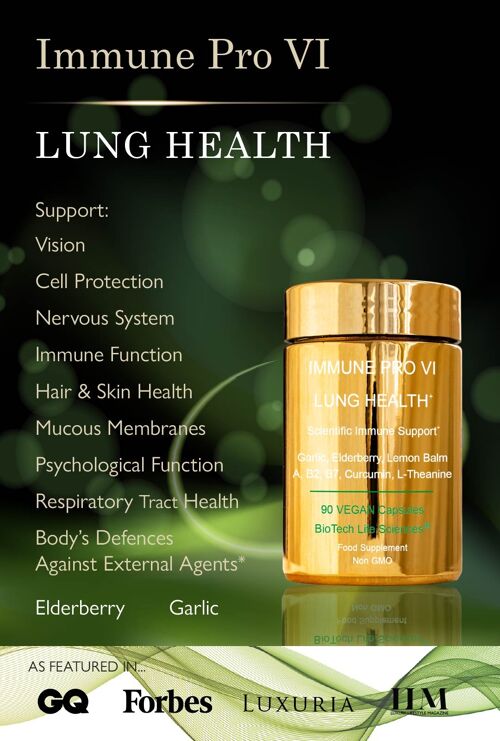 Immune Pro 6 - Lung & Respiratory Health Supplement - 30 capsules Â£35