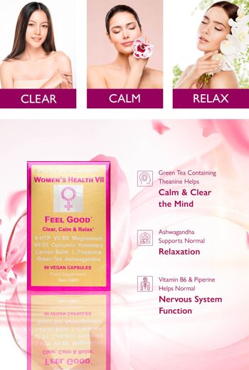 FEEL GOOD - Calm, Clear & Relax + Menopause Support XL 90 gélules 4