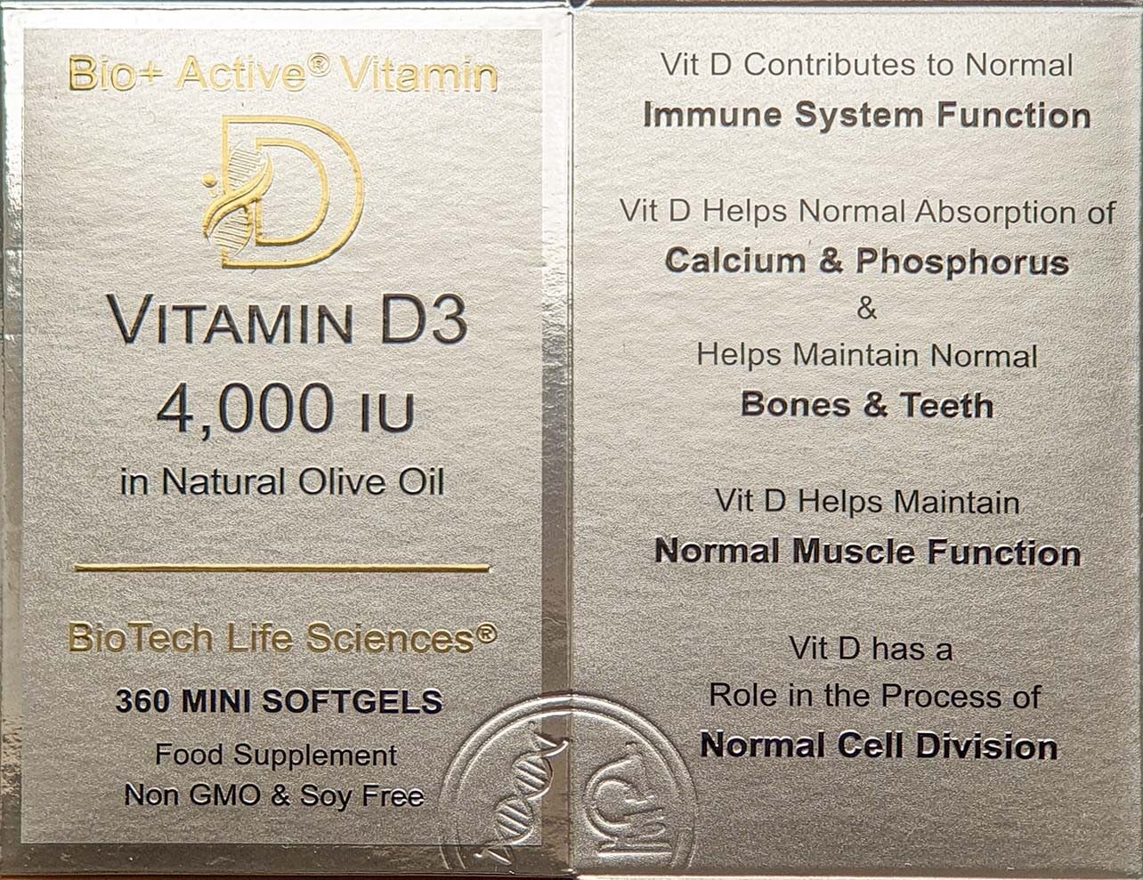 Vitamin D3 4.000 IE 360 Weichkapseln - Ultra Premium - 1 Flasche