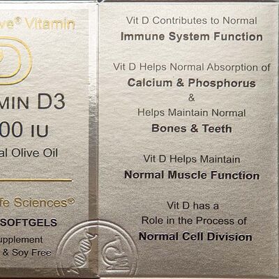 Vitamine D3 4 000 UI 360 gélules - Ultra Premium - 1 bouteille