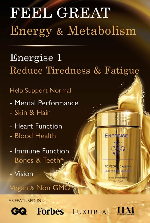 Ultimate Energy Gift Set  Energise 1, 2, 3, 4 and X   Increase Energy, Reduce Tiredness & Fatigue, Help Nervous System & Immune System Function - 5 x 90 caps £400 rrp £600