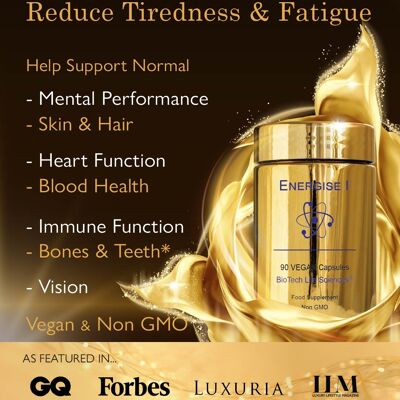 Ultimate Energy Gift Set  Energise 1, 2, 3, 4 and X   Increase Energy, Reduce Tiredness & Fatigue, Help Nervous System & Immune System Function - 5 x 90 caps £400 rrp £600