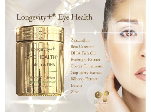 Eye Supplement - Lutein, Zeaxanthine, Beta Carotene, Eyebright, Omega 3 EPA DHA, Zinc, Cortex Cinnamomi, Goji Berry, Bilberry (140 softgels) - Single Pack 70 Softgels - Â£19.95