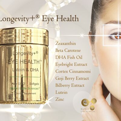 Eye Supplement - Lutein, Zeaxanthine, Beta Carotene, Eyebright, Omega 3 EPA DHA, Zinc, Cortex Cinnamomi, Goji Berry, Bilberry (140 softgels) - Single Pack 140 Softgels - Â£29.95