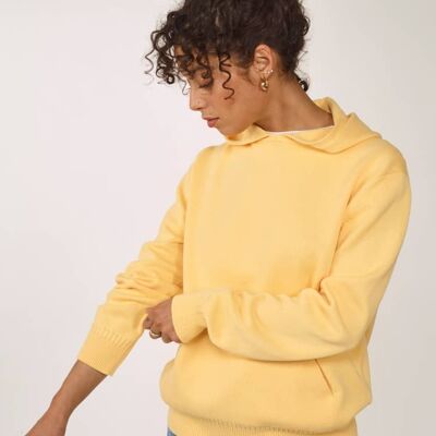 Sudadera con capucha de algodón orgánico, Amarillo