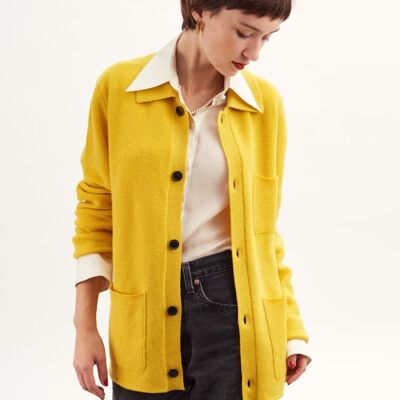 Organic Wool Worker Jacket , Yellow