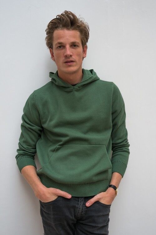 Organic Cotton Hoodie , Green, Male