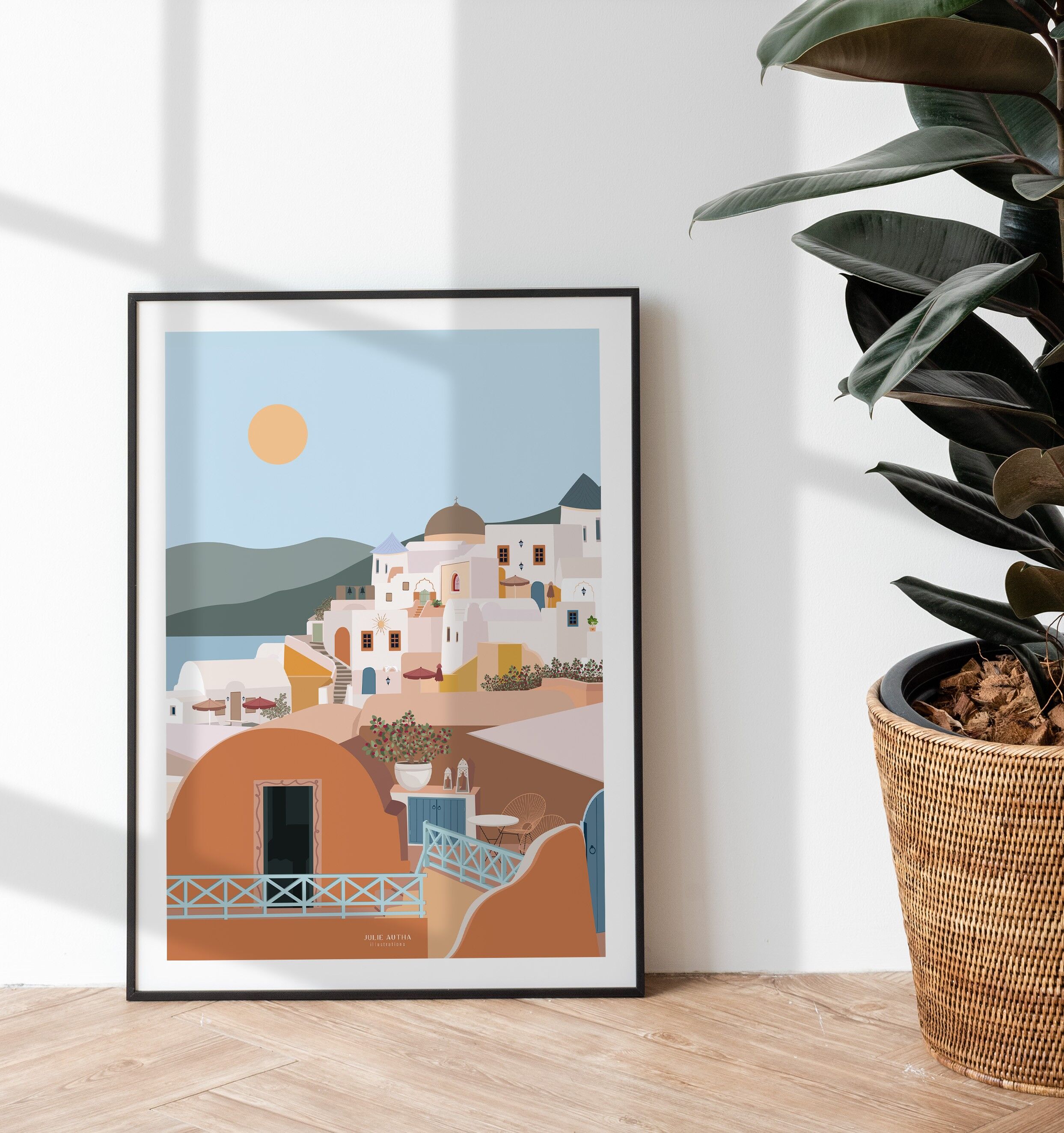 Affiche Santorin, Grèce  -  50 x 70 cm