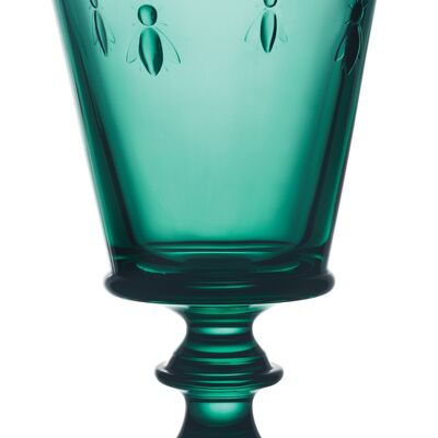 EMERALD BEE WINE GLASS