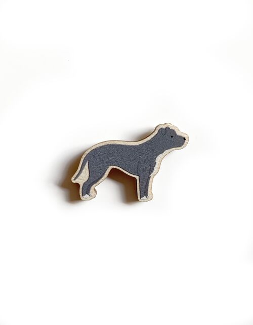 Staffordshire Bull Terrier Wooden Dog Pin