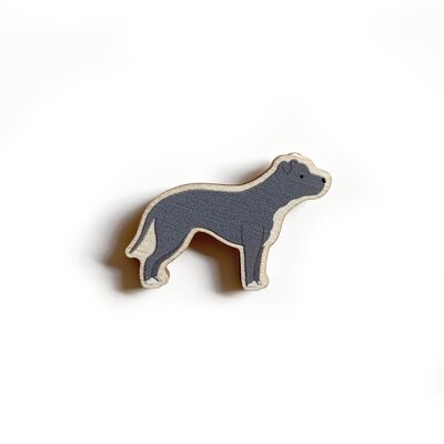 Staffordshire Bull Terrier Wooden Dog Pin