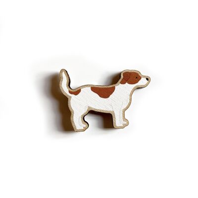 Jack Russel Wooden Dog Pin