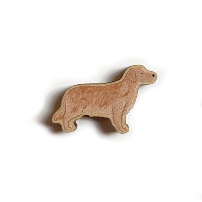 Golden Retriever Wooden Dog Pin