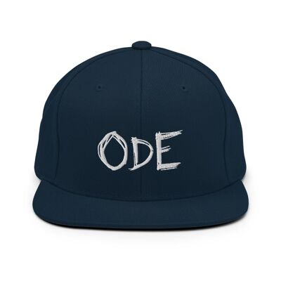 Snapback ODE valkoisella logolla - Azul marino oscuro