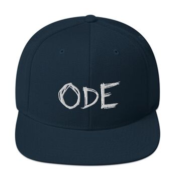 ODE Snapback valkoisella logolla - Noir 2