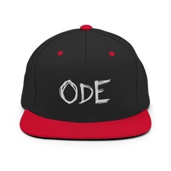 ODE Snapback valkoisella logolla - Noir/ Rouge 1