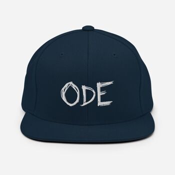 ODE Snapback valkoisella logolla - Noir/ Rouge 3