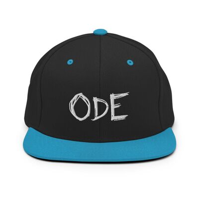 ODE Snapback valkoisella logolla - Negro/Verde
