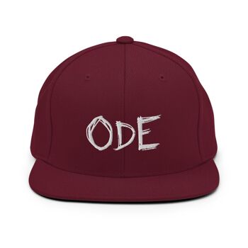 ODE Snapback valkoisella logolla - Bordeaux 1