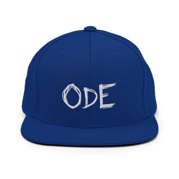 ODE Snapback valkoisella logolla - Bleu Royal 1