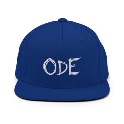 ODE Snapback valkoisella logolla - Bleu Royal
