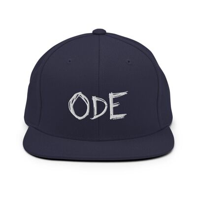ODE Snapback valkoisella logolla - Azul marino