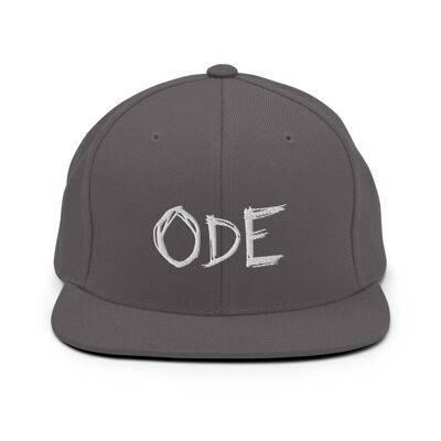 ODE Snapback valkoisella logolla - Gris oscuro