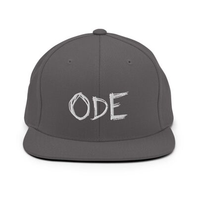 ODE Snapback valkoisella logolla - Dark Grey