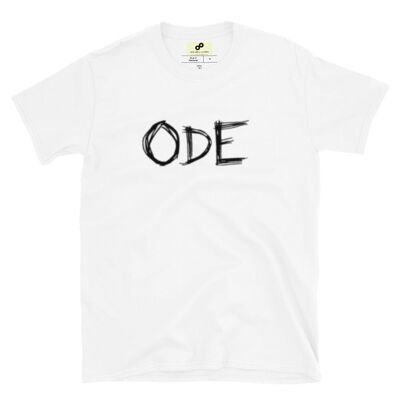 ODE T-paita tummalla logolla - White - M