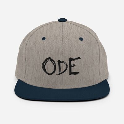 ODE Snapback Mustalla Logolla - Graumeliert/ Marineblau
