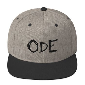 ODE Snapback mustalla logolla - Gris Chiné/ Marine 2